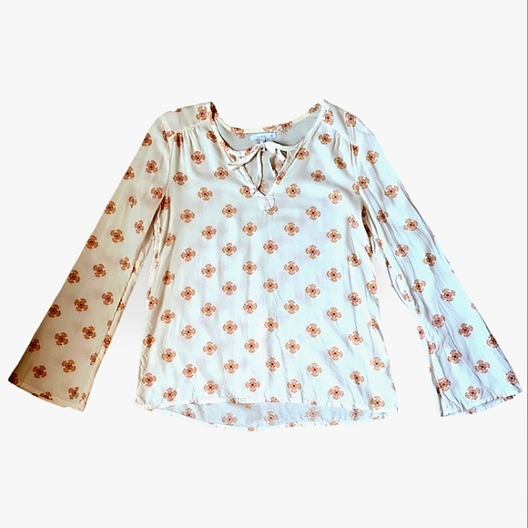 PacSun O'Neill Flare Sleeve Sheer Flowy Blouse - Picture 1 of 6